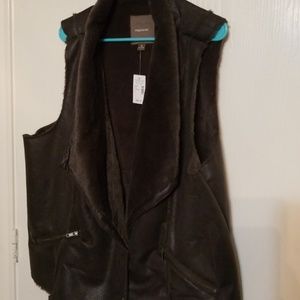 Fur lined winter vest